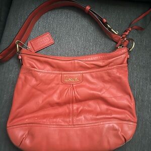Y2K Vintage Coach leather shoulder bag with matching wallet. Selling together